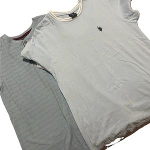 THREE different brand light blue boy shirts